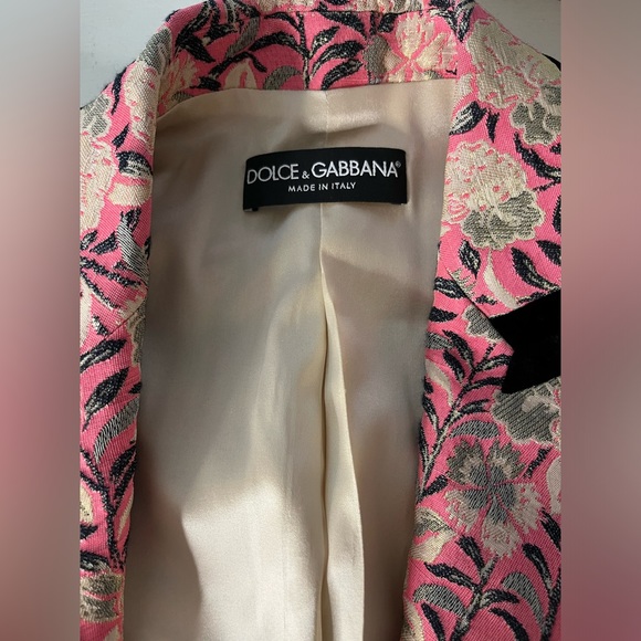 Vintage Dolce & Gabbana Red Raspberry Leather Coat Jacket - Picture 3 of 10